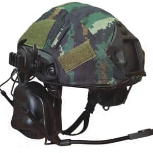 AQzxdc Casque Militaire Rapide, avec Écouteur Tactique et Ensembles de Tissus pour Casque, pour Airsoft Paintball, Halloween, équipement de Protection Cosplay
