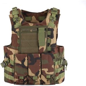 QMFIVE Gilet Militaire Tactique Chasse en Plein air Camping Randonnée Gilet de Jeu de Guerre