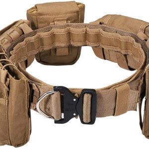 LAIKE Ceinture Molle Tactique pour YAKEDA Militaire extérieur en Cinq pièces en Nylon 1000D détachable réglable Tactique équipé pour Airsoft Paintball CS Jeu dEntraînement Chasse