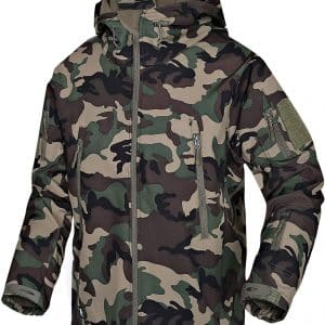 Wisdom Wolf Hommes Vestes Militaire Tactique Imperméables Softshell Toison Manteau d'hiver Outdoor Hoodie