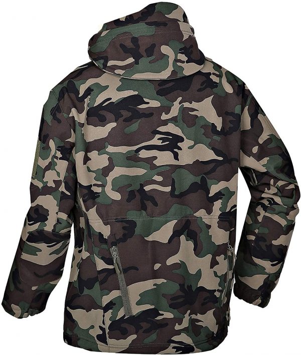 Wisdom Wolf Hommes Vestes Militaire Tactique Imperméables Softshell Toison Manteau d'hiver Outdoor Hoodie – Image 7