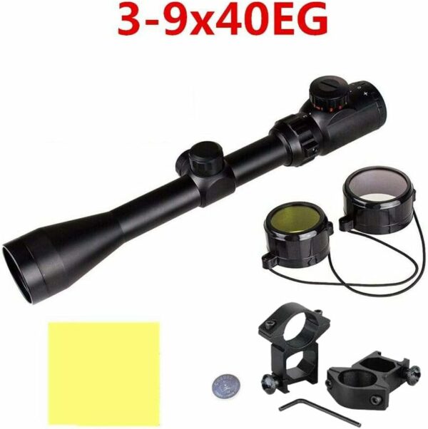 Froadp Lunette de Visée Rouge et Vert Lunette de visée avec Montage pour la Chasse et Le Sport Carabine à Air Comprimé – Image 3