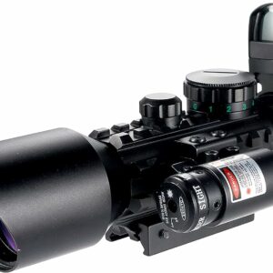 IRON JIA'S Lunettes de visée Fusil Tactique 3-10X42 Portée Laser Rouge et Vert Dot Sight Combo Airsoft Sight Chasse