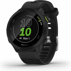 Garmin Forerunner 55 – Montre GPS multi-activités running avec fonctions d’entrainement Garmin Coach et cardio au poignet – Noire
