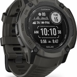 Garmin Instinct 2X, Solar – Montre GPS Robuste et connectée – Graphite – Boîtier 50 mm