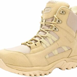 Ansbowey Bottes Hommes Chaussures de Randonnée Femmes Tactiques Militaire Combat Boots Exterieur antidérapantes Bottines avec Fermeture Eclair YKK