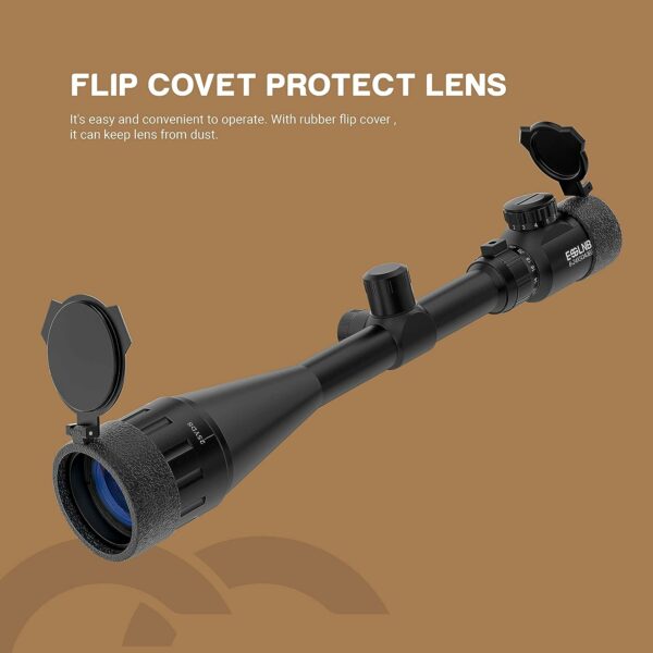 ESSSNB Airsoft Lunette De Visée 6-24x50 avec Télémètre AOEG 5 Luminosité Réglages pour 20mm/22mm Weaver/Picatinny Montage sur Rail et des couvertures Lentille Optique pour la Chasse – Image 5