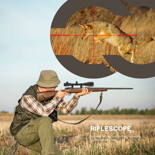ESSSNB Airsoft Lunette De Visée 6-24x50 avec Télémètre AOEG 5 Luminosité Réglages pour 20mm/22mm Weaver/Picatinny Montage sur Rail et des couvertures Lentille Optique pour la Chasse – Image 7